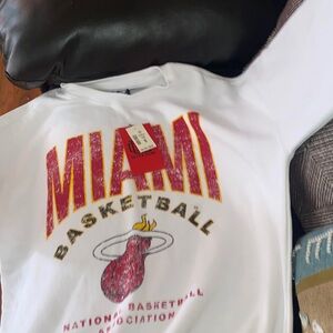Miami Basketball White Sweatshirt